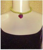 Gargantilha ágata rosa